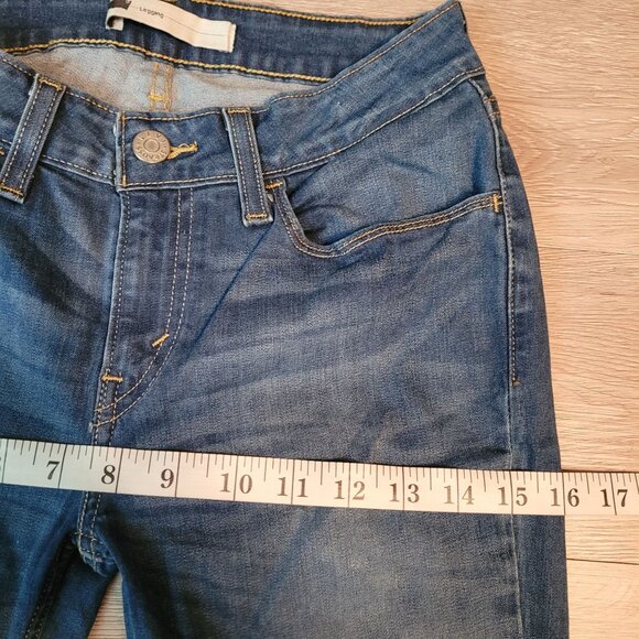 Levi's Legging Jeans Size 28 Low Rise Medium Light Wash Stretch Denim Western - Picture 6 of 10